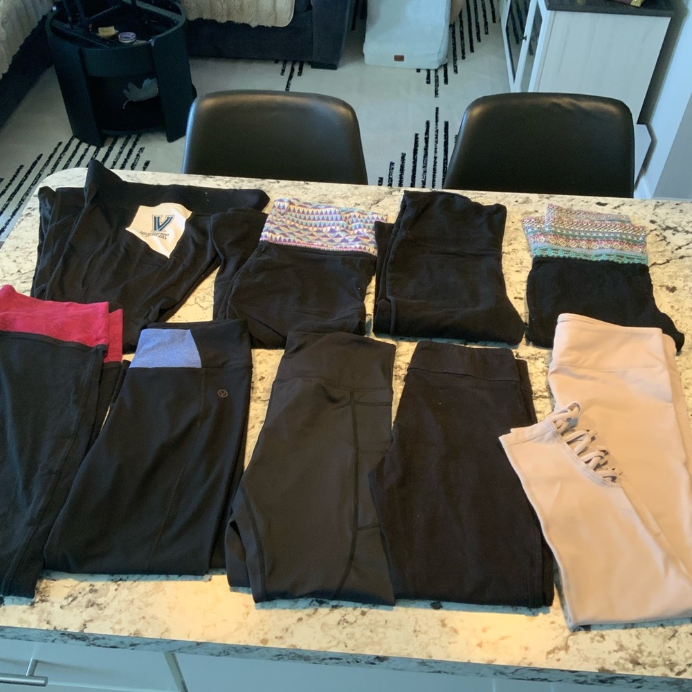 Huge Lot Workout Leggings Medium/Large 6/8 (23 total)